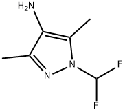 1-(difluoromethyl)-3,5-dimethylpyrazol-4-amine Structure