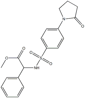 methyl ({[4-(2-oxopyrrolidin-1-yl)phenyl]sulfonyl}amino)(phenyl)acetate Structure