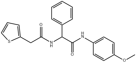 N-(4-methoxyphenyl)-2-phenyl-2-[(thiophen-2-ylacetyl)amino]acetamide 구조식 이미지