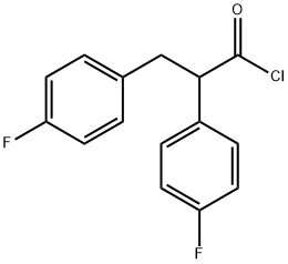 2,3-bis(4-fluorophenyl)propanoyl chloride Structure