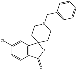 1'-Benzyl-6-chloro-3H-spiro[furo[3,4-c]pyridine-1,4'-piperidin]-3-one 구조식 이미지