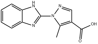 1-(1H-1,3-benzodiazol-2-yl)-5-methyl-1H-pyrazole-4-carboxylic acid Structure