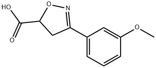 3-(3-methoxyphenyl)-4,5-dihydroisoxazole-5-carboxylic acid 구조식 이미지