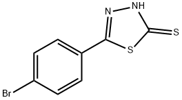 5-(4-bromophenyl)-1,3,4-thiadiazole-2-thiol 구조식 이미지