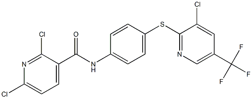 2,6-dichloro-N-[4-[3-chloro-5-(trifluoromethyl)pyridin-2-yl]sulfanylphenyl]pyridine-3-carboxamide Structure