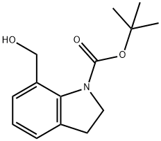 TERT-BUTYL 7-HYDROXYMETHYL-2,3-DIHYDRO-INDOL-1-CARBOXYLATE Structure