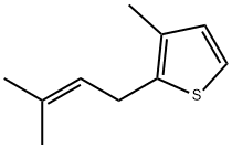 Thiophene,3-methyl-2-(3-methyl-2-buten-1-yl)- Structure