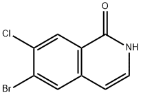 6-bromo-7-chloro-1,2-dihydroisoquinolin-1-one 구조식 이미지