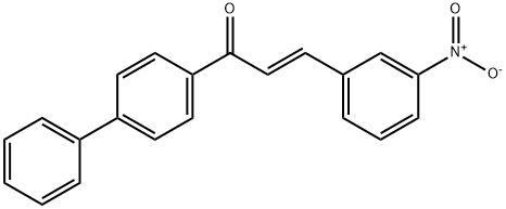 (2E)-1-{[1,1-biphenyl]-4-yl}-3-(3-nitrophenyl)prop-2-en-1-one 구조식 이미지