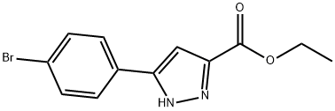 ethyl 5-(4-bromophenyl)-1H-pyrazole-3-carboxylate 구조식 이미지