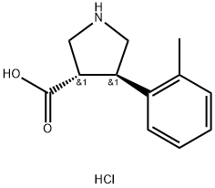 (3S,4R)-4-(o-tolyl)Pyrrolidine-3-carboxylic acid hydrochloride 구조식 이미지