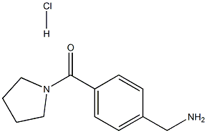 [4-(aminomethyl)phenyl]-pyrrolidin-1-ylmethanone:hydrochloride Structure