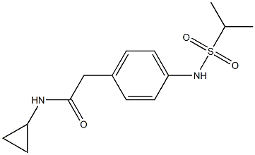 N-cyclopropyl-2-[4-(propan-2-ylsulfonylamino)phenyl]acetamide Structure