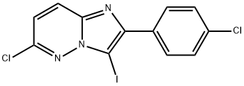 6-chloro-2-(4-chlorophenyl)-3-iodoimidazo[1,2-b]pyridazine 구조식 이미지