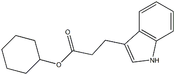 1H-Indole-3-propanoicacid, cyclohexyl ester 구조식 이미지