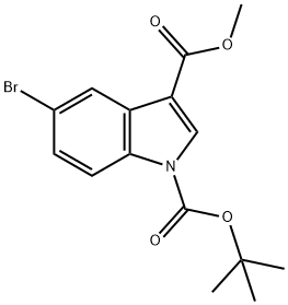 1-TERT-BUTYL 3-METHYL 5-BROMO-1H-INDOLE-1,3-DICARBOXYLATE Structure