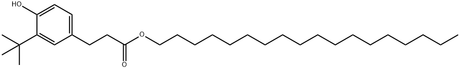 Benzenepropanoic acid,3-(1,1-dimethylethyl)-4-hydroxy-,octadecyl ester Structure