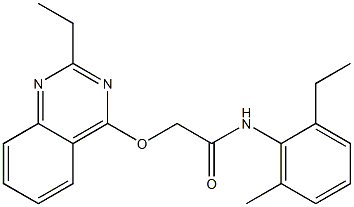 N-(2-ethyl-6-methylphenyl)-2-(2-ethylquinazolin-4-yl)oxyacetamide Structure