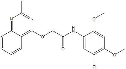 N-(5-chloro-2,4-dimethoxyphenyl)-2-(2-methylquinazolin-4-yl)oxyacetamide Structure