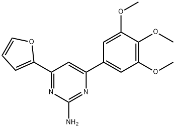 4-(furan-2-yl)-6-(3,4,5-trimethoxyphenyl)pyrimidin-2-amine Structure