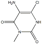 2,4(1H,3H)-Pyrimidinedione, 5-amino-6-chloro-3-methyl- 구조식 이미지