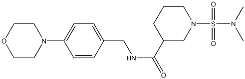 1-(dimethylsulfamoyl)-N-[(4-morpholin-4-ylphenyl)methyl]piperidine-3-carboxamide Structure