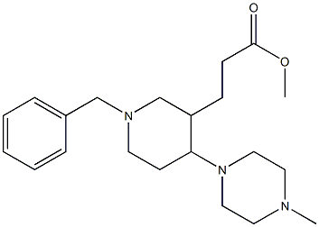 methyl 3-[1-benzyl-4-(4-methylpiperazin-1-yl)piperidin-3-yl]propanoate Structure