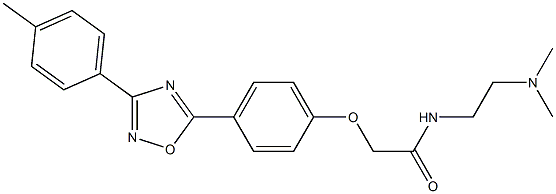 N-[2-(dimethylamino)ethyl]-2-[4-[3-(4-methylphenyl)-1,2,4-oxadiazol-5-yl]phenoxy]acetamide Structure