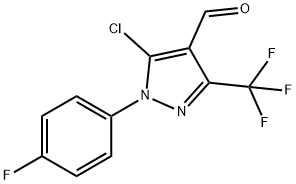 5-chloro-3-(trifluoromethyl)-1-(4-fluorophenyl)-1H-pyrazole-4-carbaldehyde Structure