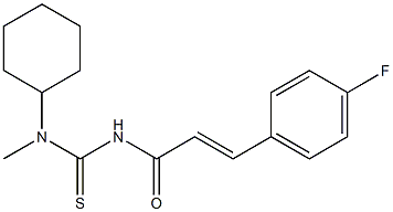 N-{[cyclohexyl(methyl)amino]carbonothioyl}-3-(4-fluorophenyl)acrylamide Structure