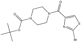 tert-butyl 4-(2-bromothiazole-4-carbonyl)piperazine-1-carboxylate Structure