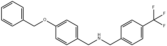 {[4-(benzyloxy)phenyl]methyl}({[4-(trifluoromethyl)phenyl]methyl})amine 구조식 이미지