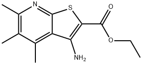 ethyl 3-amino-4,5,6-trimethylthieno[2,3-b]pyridine-2-carboxylate Structure