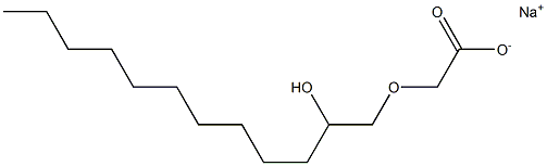 Acetic acid, [(2-hydroxydodecyl)oxy]-, monosodium salt 구조식 이미지
