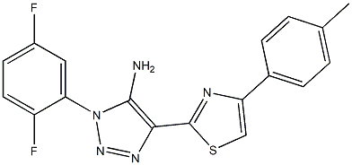 3-(2,5-difluorophenyl)-5-[4-(4-methylphenyl)-1,3-thiazol-2-yl]triazol-4-amine 구조식 이미지