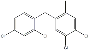 Benzene,1,2-dichloro-4-[(2,4-dichlorophenyl)methyl]-5-methyl- Structure