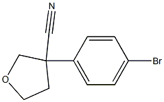 3-(4-bromophenyl)tetrahydrofuran-3-carbonitrile Structure