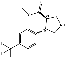 TRANS-METHYL 4-(4-(TRIFLUOROMETHYL)PHENYL)PYRROLIDINE-3-CARBOXYLATE 구조식 이미지