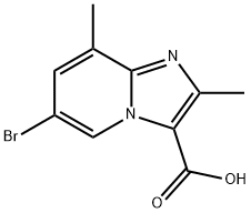 6-bromo-2,8-dimethylimidazo[1,2-a]pyridine-3-carboxylic acid 구조식 이미지