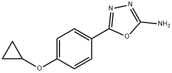 5-[4-(cyclopropyloxy)phenyl]-1,3,4-oxadiazol-2-amine 구조식 이미지