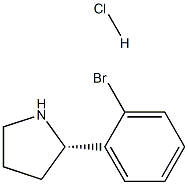 (2S)-2-(2-BROMOPHENYL)PYRROLIDINE HYDROCHLORIDE Structure