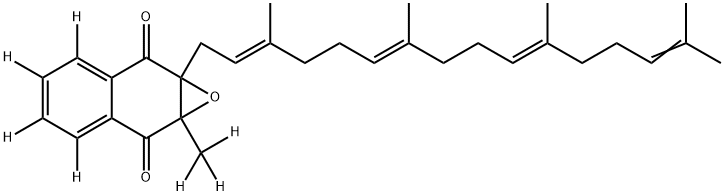 3,4,5,6-tetradeuterio-7a-[(2E,6E,10E)-3,7,11,15-tetramethylhexadeca-2,6,10,14-tetraenyl]-1a-(trideuteriomethyl)naphtho[2,3-b]oxirene-2,7-dione Structure