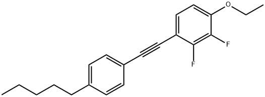 Benzene, 1-ethoxy-2,3-difluoro-4-[(4-pentylphenyl)ethynyl]- Structure