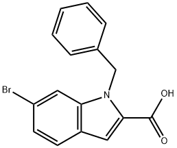1-benzyl-6-bromo-1H-indole-2-carboxylic acid 구조식 이미지