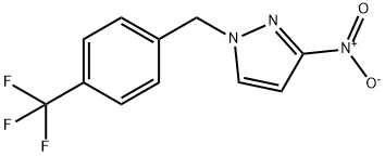 3-nitro-1-{[4-(trifluoromethyl)phenyl]methyl}-1H-pyrazole 구조식 이미지