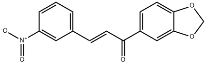 (E)-1-(1,3-benzodioxol-5-yl)-3-(3-nitrophenyl)prop-2-en-1-one 구조식 이미지