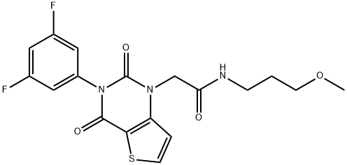 2-[3-(3,5-difluorophenyl)-2,4-dioxothieno[3,2-d]pyrimidin-1-yl]-N-(3-methoxypropyl)acetamide Structure