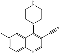 6-Methyl-4-piperazin-1-yl-quinoline-3-carbonitrile Structure