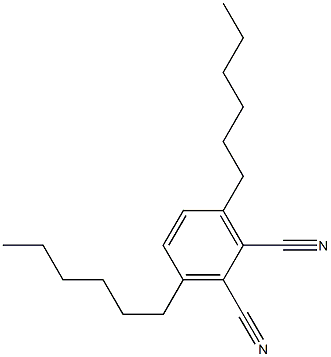 1,2-Benzenedicarbonitrile, 3,6-dihexyl- Structure