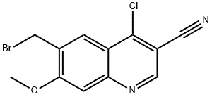 6-(BROMOMETHYL)-4-CHLORO-7-METHOXYQUINOLINE-3-CARBONITRILE 구조식 이미지